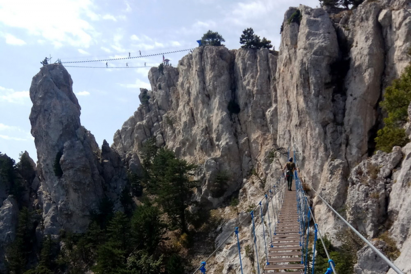 В Крыму на Ай-Петри открыли экстремальную "Небесную тропу"